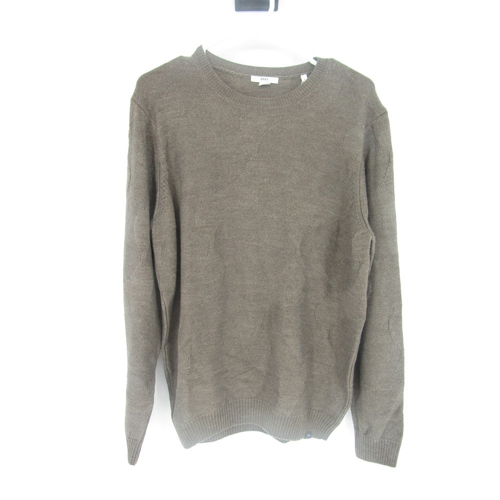 Brax Sweater XL Brown Textured Knit Minimal Academia Gorpcore Preppy Earthy Fall